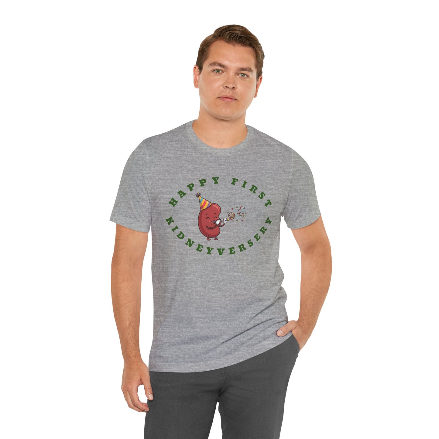 Happy First Kidneyversary T‑Shirt — Cute Kidney Celebration Tee for Transplant Anniversary
