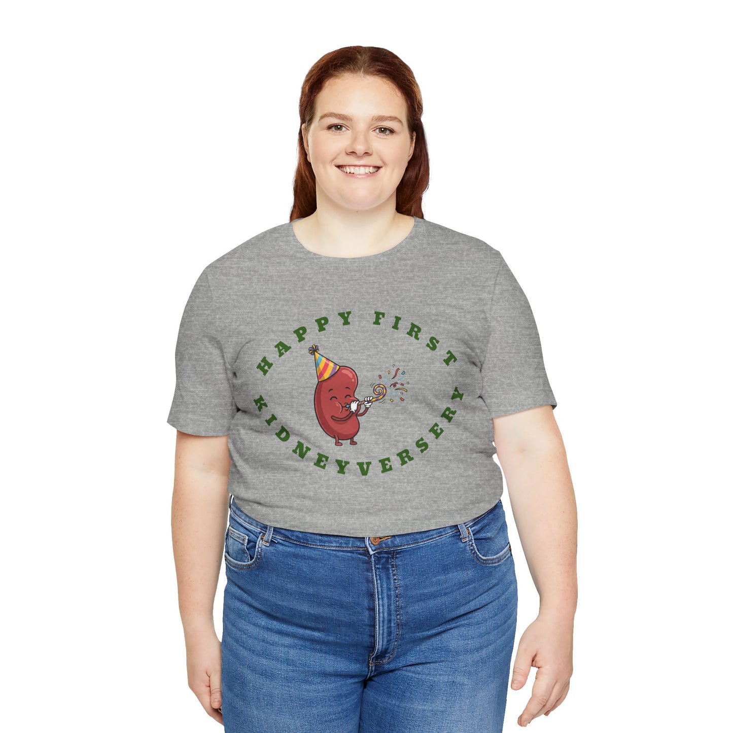 Happy First Kidneyversary T‑Shirt — Cute Kidney Celebration Tee for Transplant Anniversary