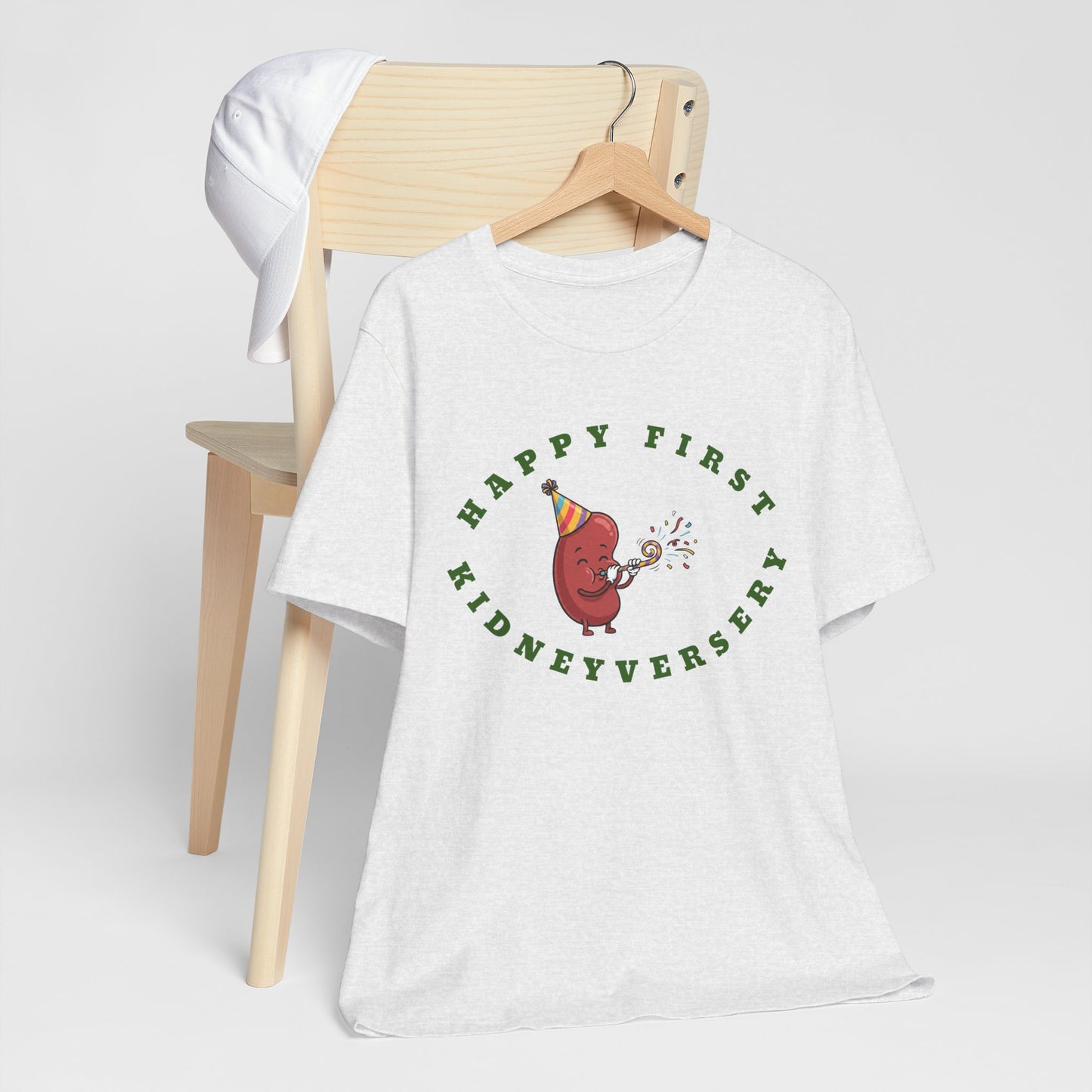 Happy First Kidneyversary T‑Shirt — Cute Kidney Celebration Tee for Transplant Anniversary