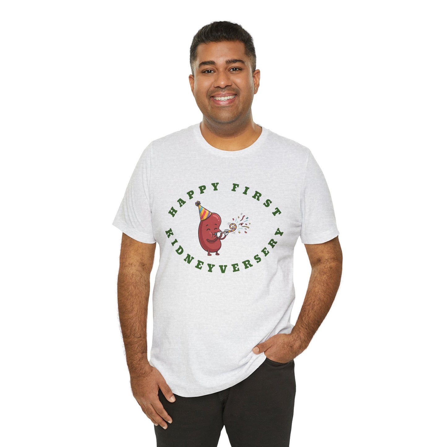 Happy First Kidneyversary T‑Shirt — Cute Kidney Celebration Tee for Transplant Anniversary