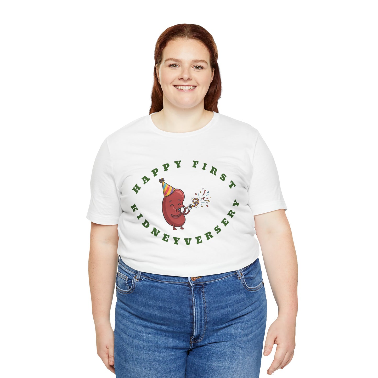Happy First Kidneyversary T‑Shirt — Cute Kidney Celebration Tee for Transplant Anniversary