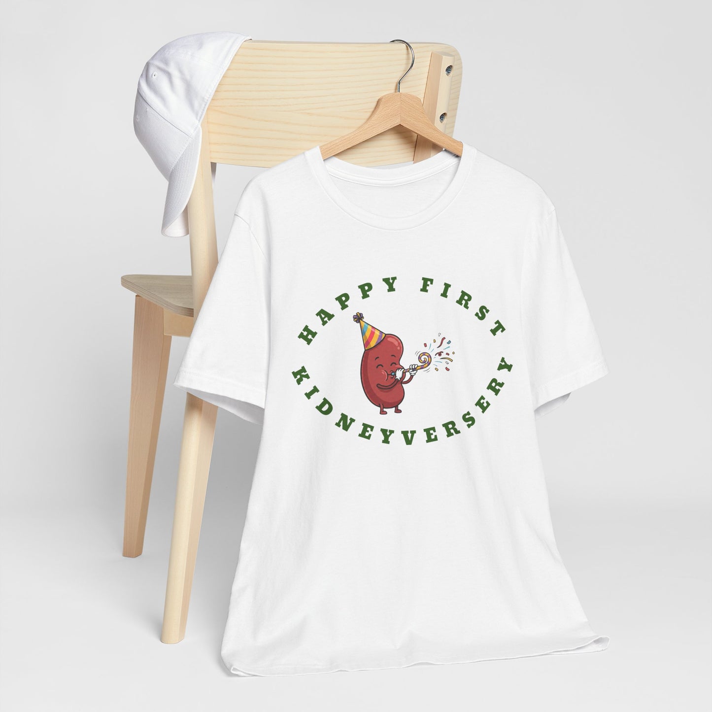 Happy First Kidneyversary T‑Shirt — Cute Kidney Celebration Tee for Transplant Anniversary