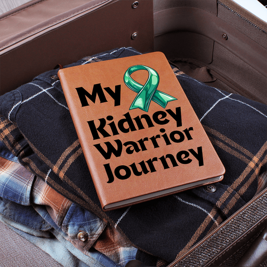 “My Kidney Warrior Journey” Faux Leather Journal – Strength, Hope & Healing in Every Page